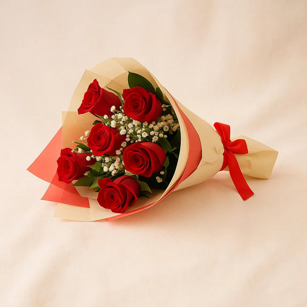 Red Roses Bouquet n Black Forest Cake Combo - Flowers n Cake - Image 2